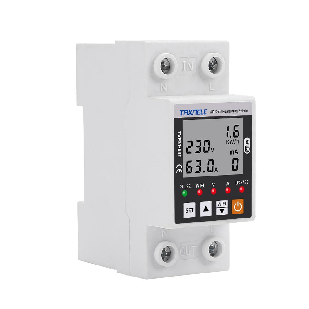 Protector de Voltaje Monofasico Wi-Fi AC 63A 80-300V
